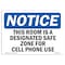 Signmission OSHA Notice, 5" Height, This Room Is A Designated Safe Zone For Sign, 7" X 5", Landscape OS-NS-D-57-L-18654 - alternate 1